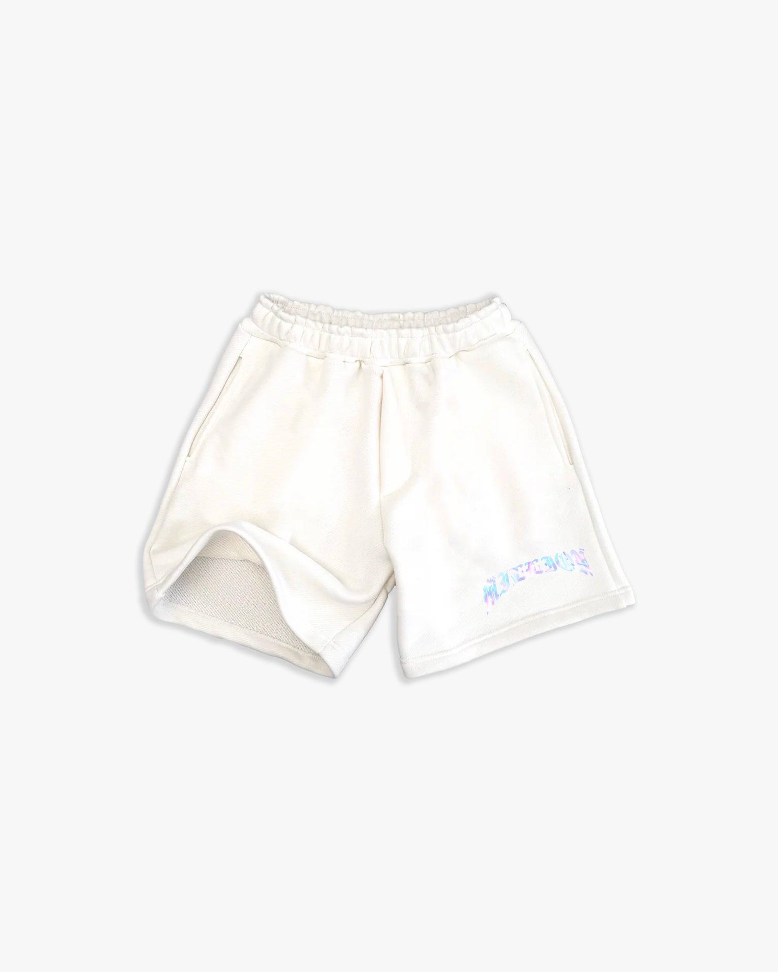 Pantalón corto holográfico blanco