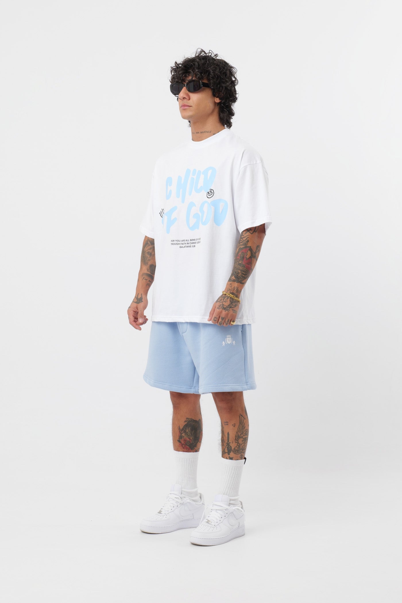Short Drip Azul Claro