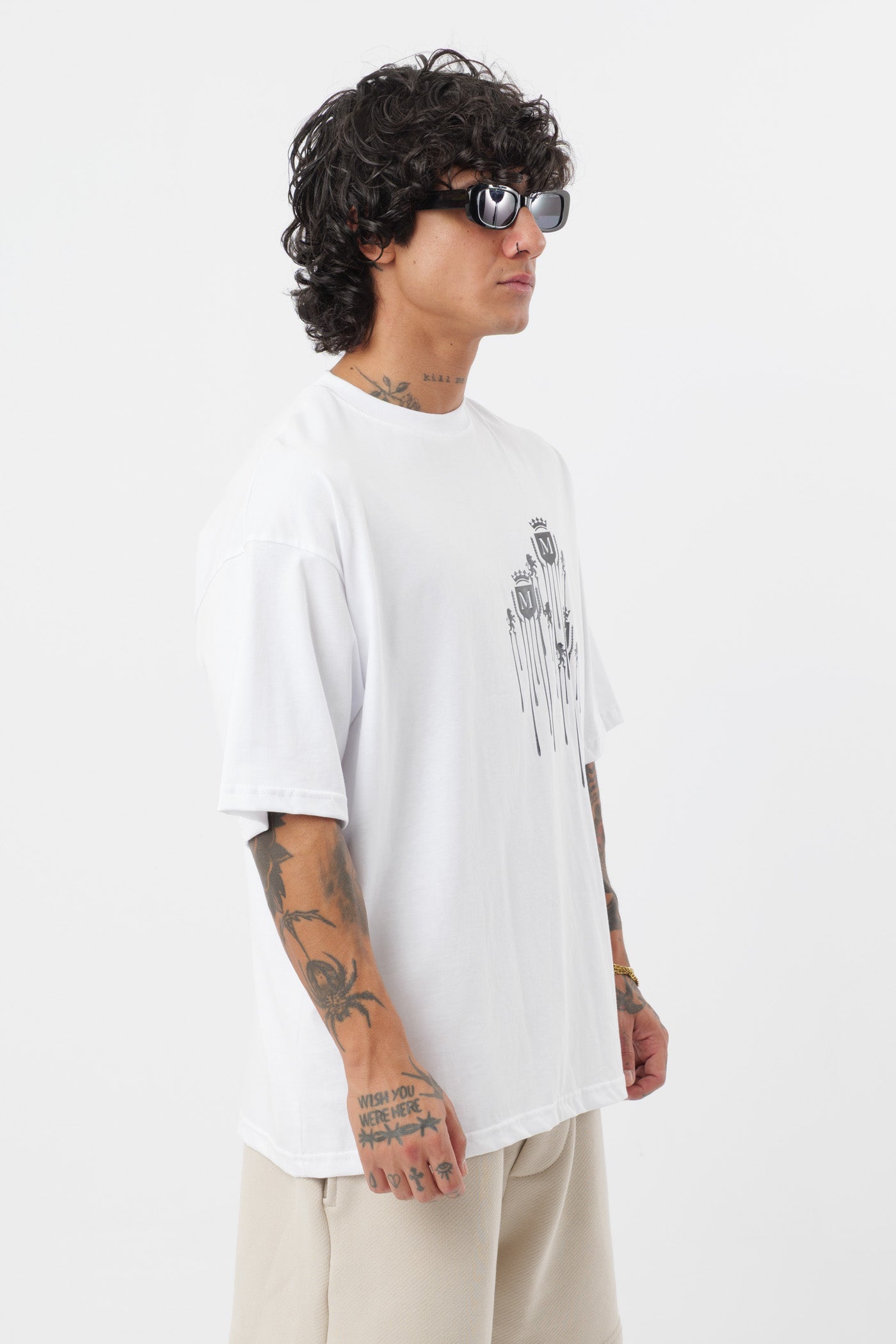 Camiseta Logo Derretido Blanca