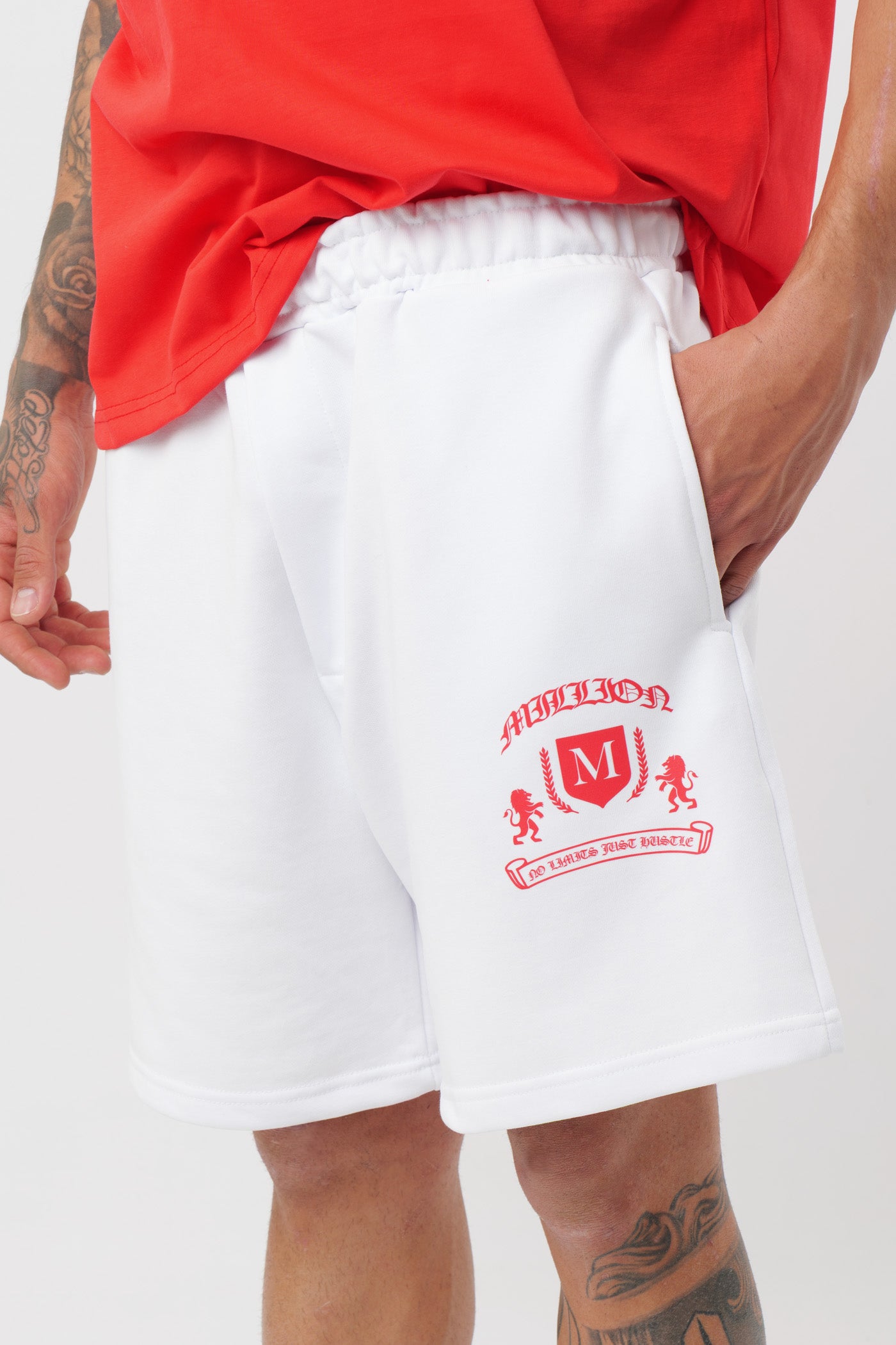 Short Monarch Blanco Rojo