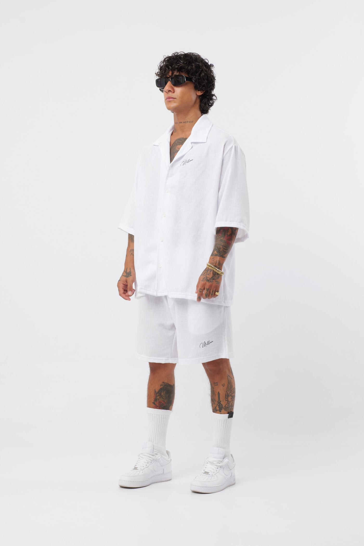 Conjunto de lino blanco