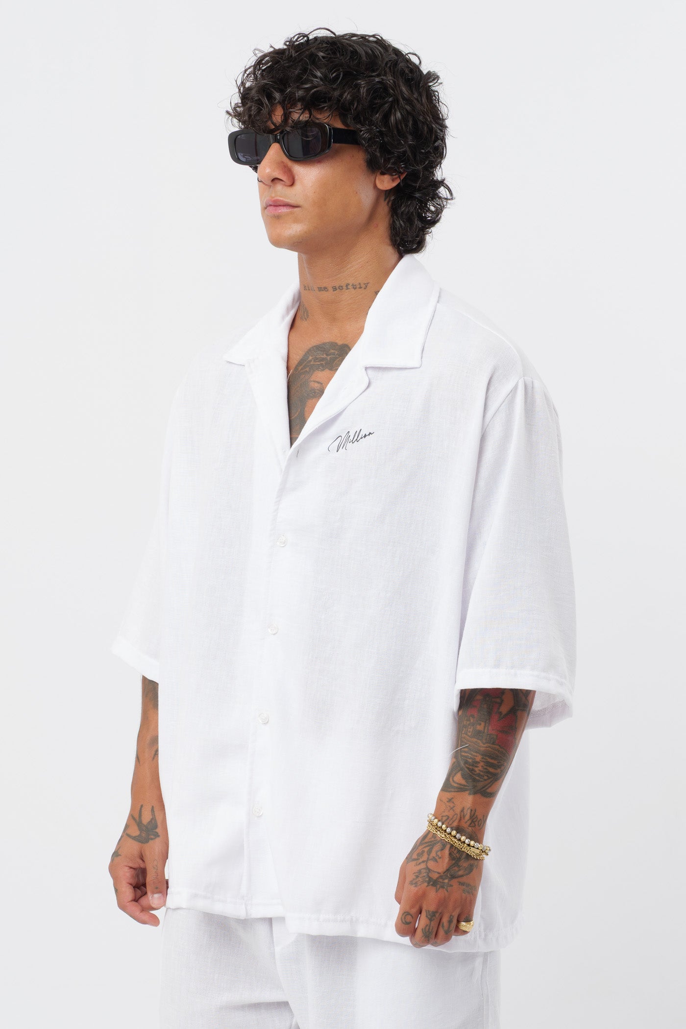 Conjunto de lino blanco