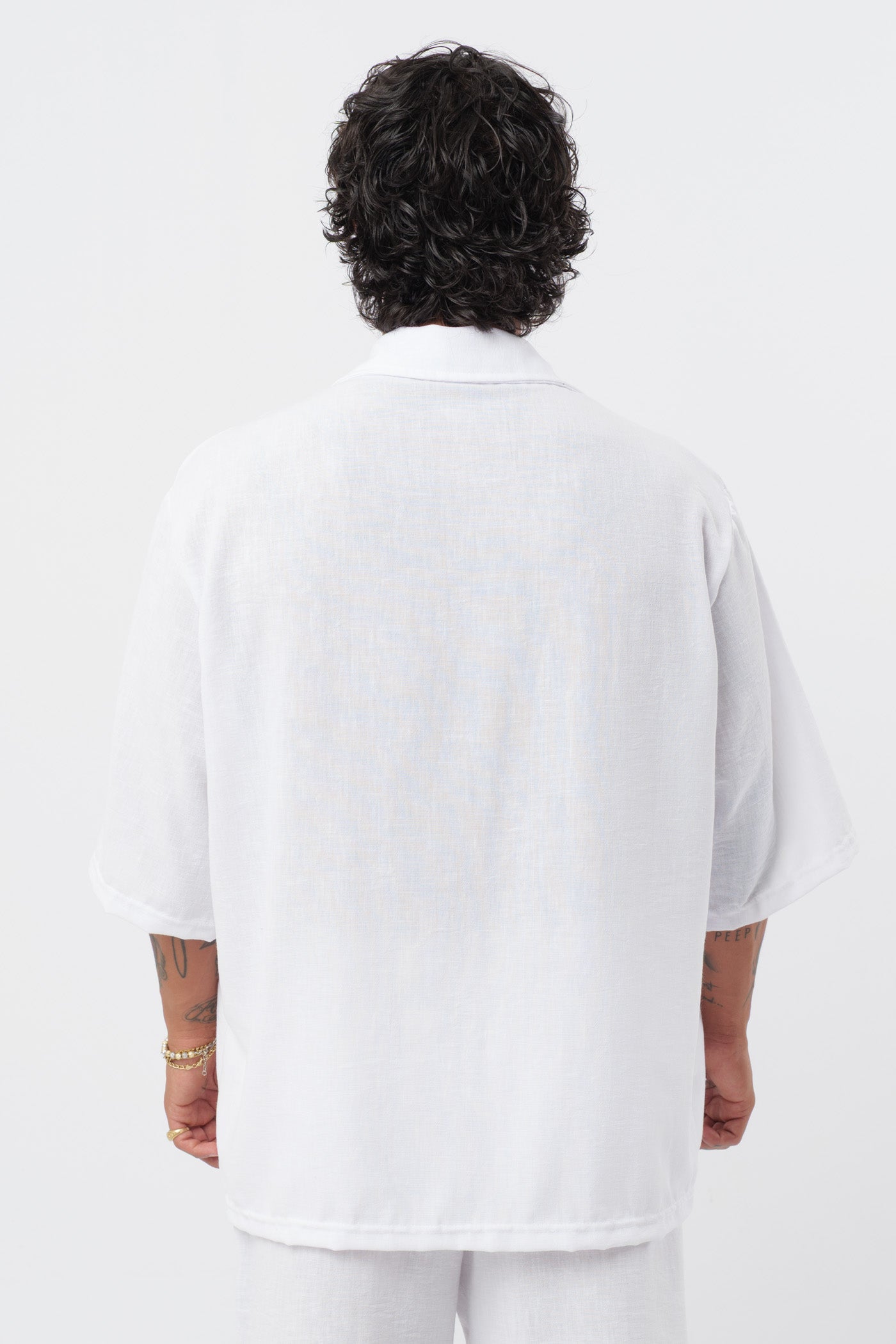 Conjunto de lino blanco