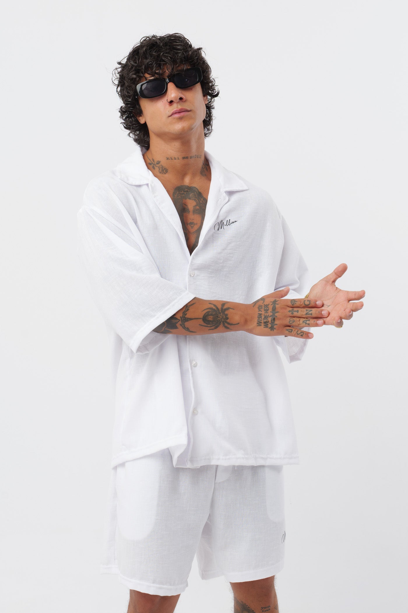 Conjunto de lino blanco