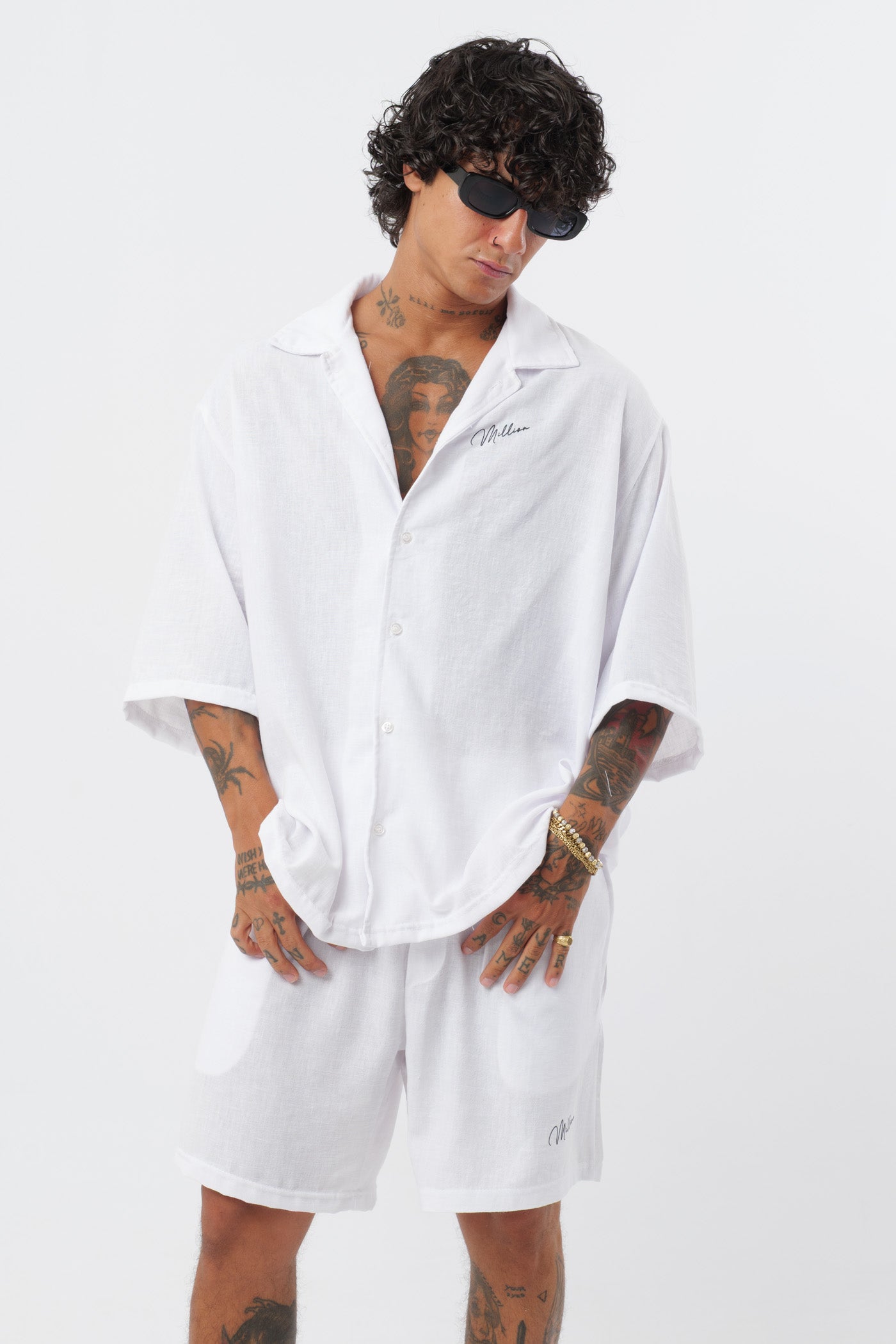 Conjunto de lino blanco