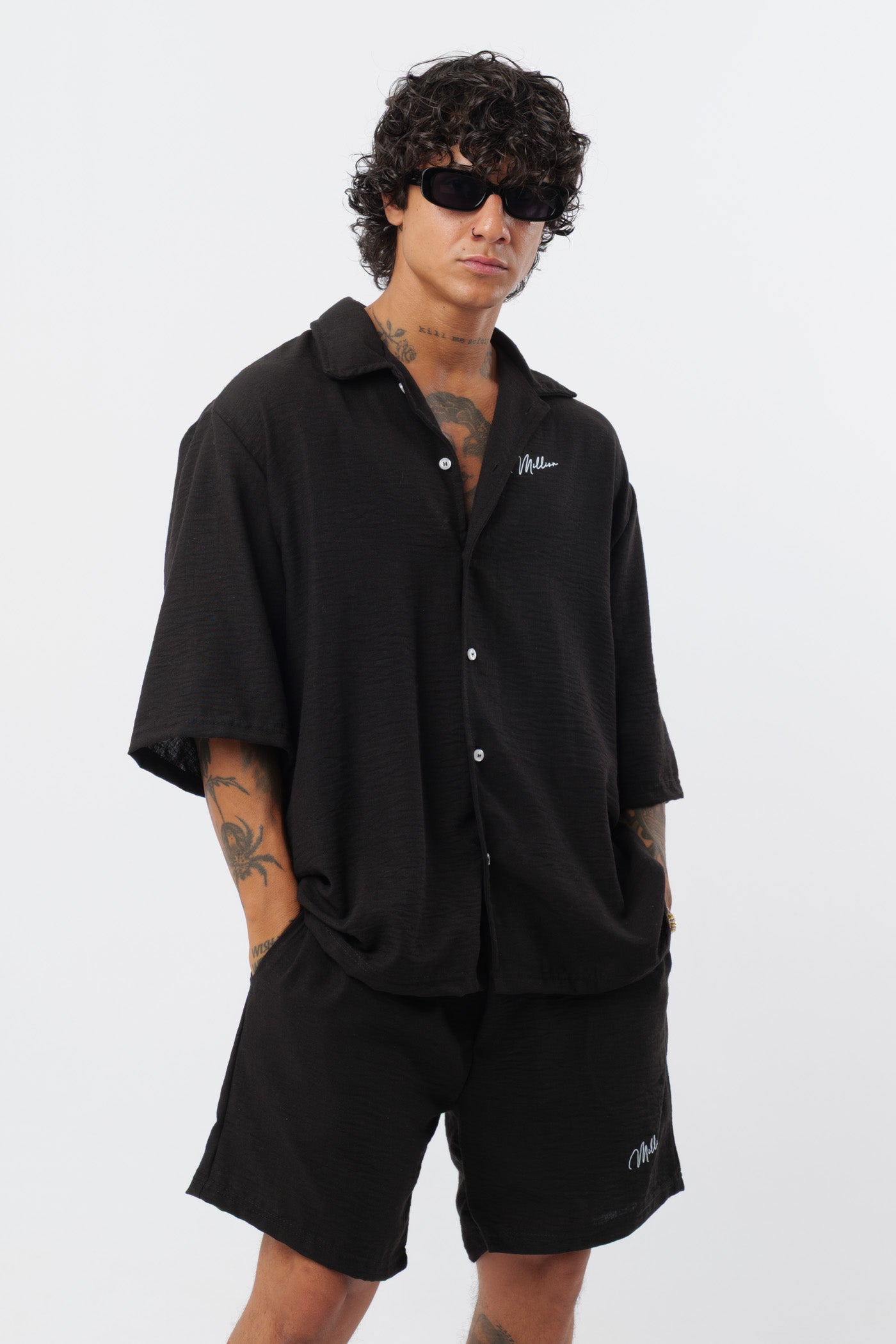 Conjunto de lino negro
