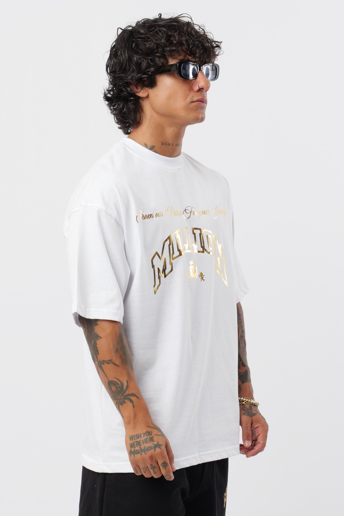 Camiseta blanca Gold Patron