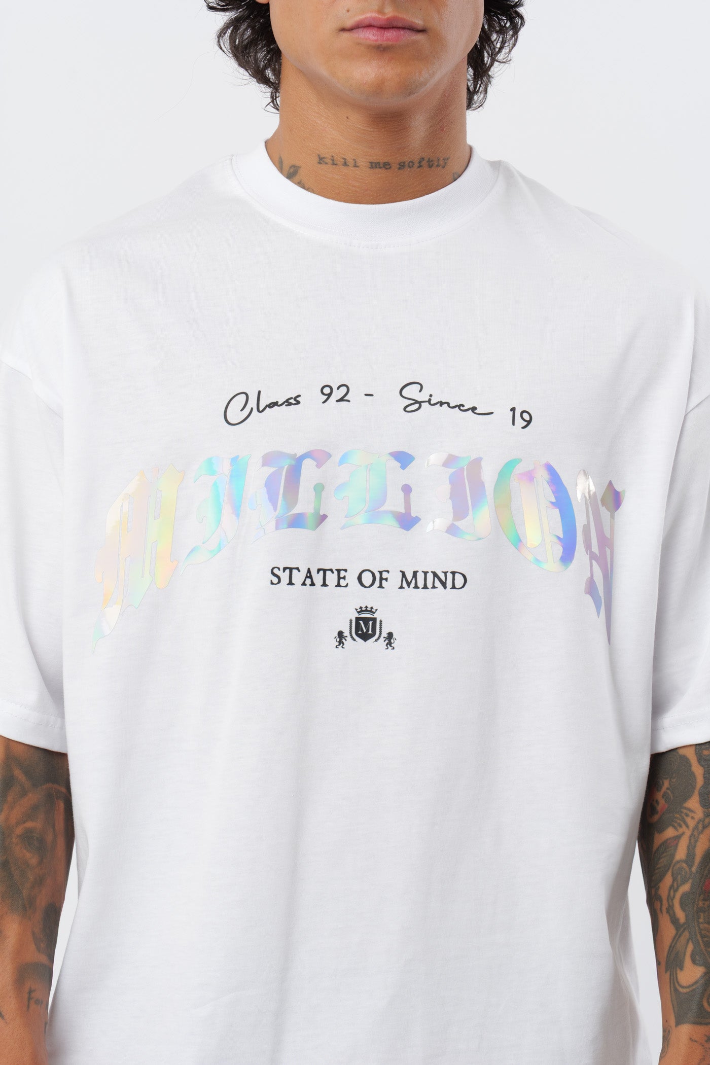Camiseta blanca holográfica