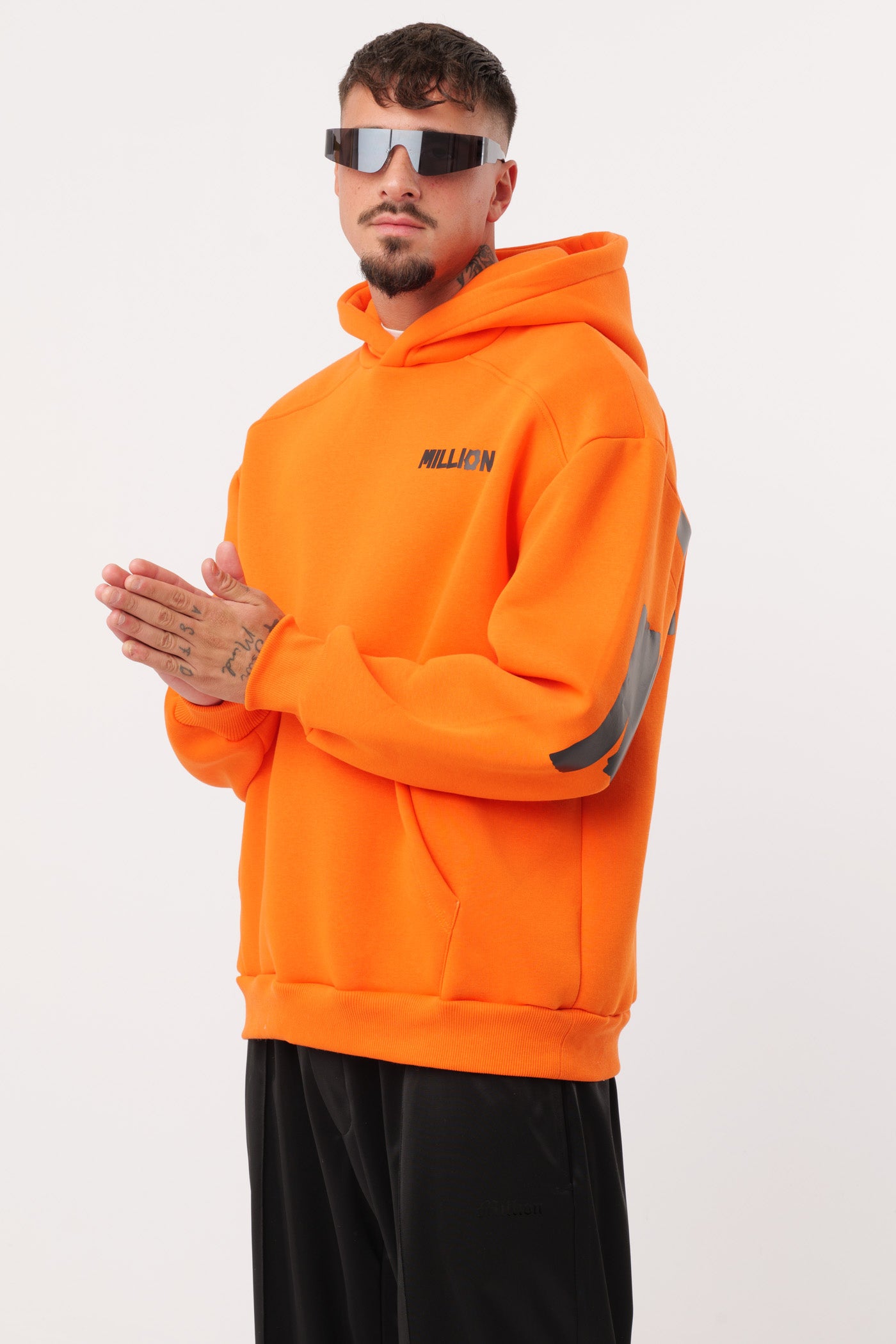 Sudadera con Capucha Lonely Naranja