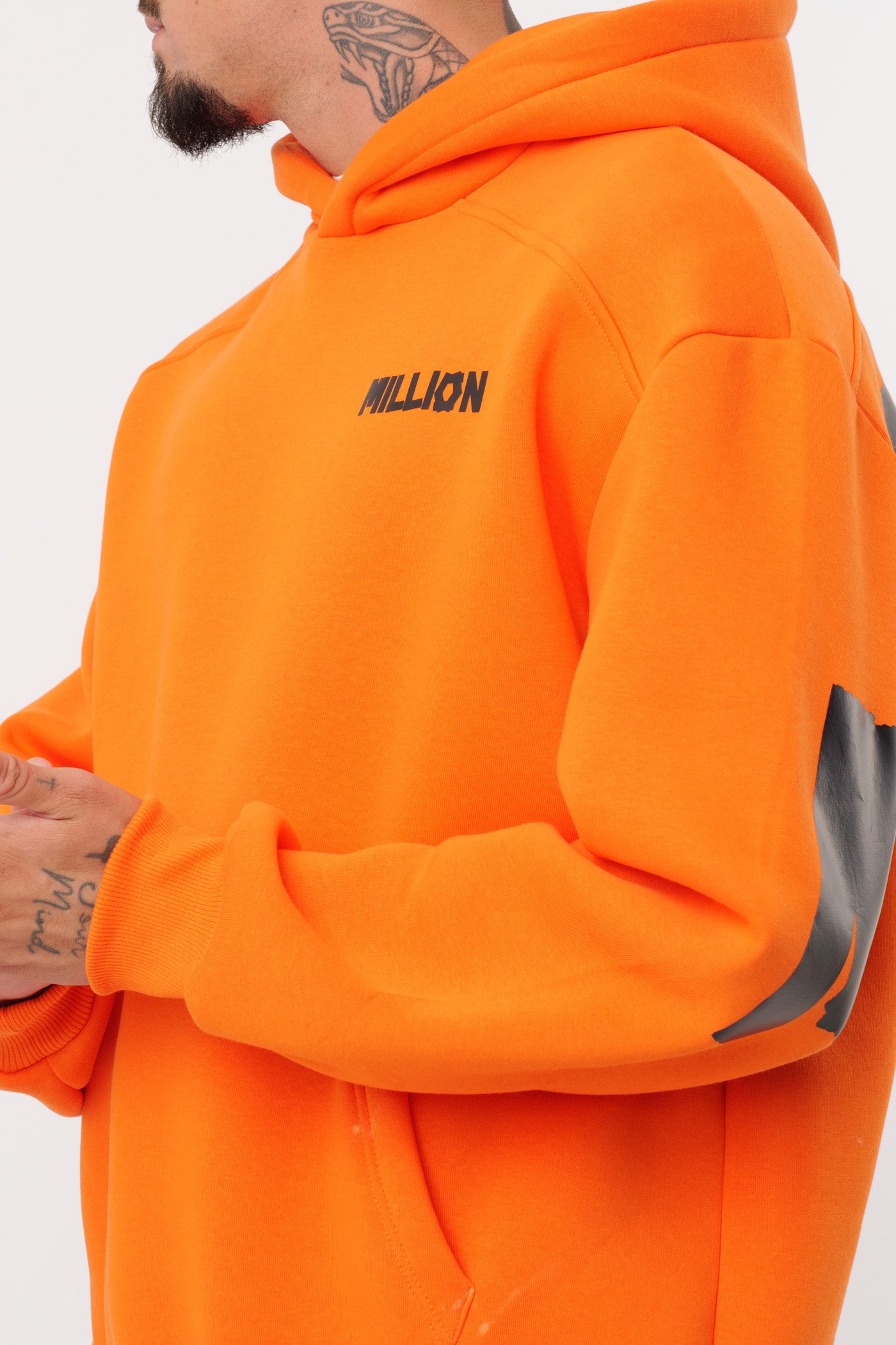 Sudadera con Capucha Lonely Naranja