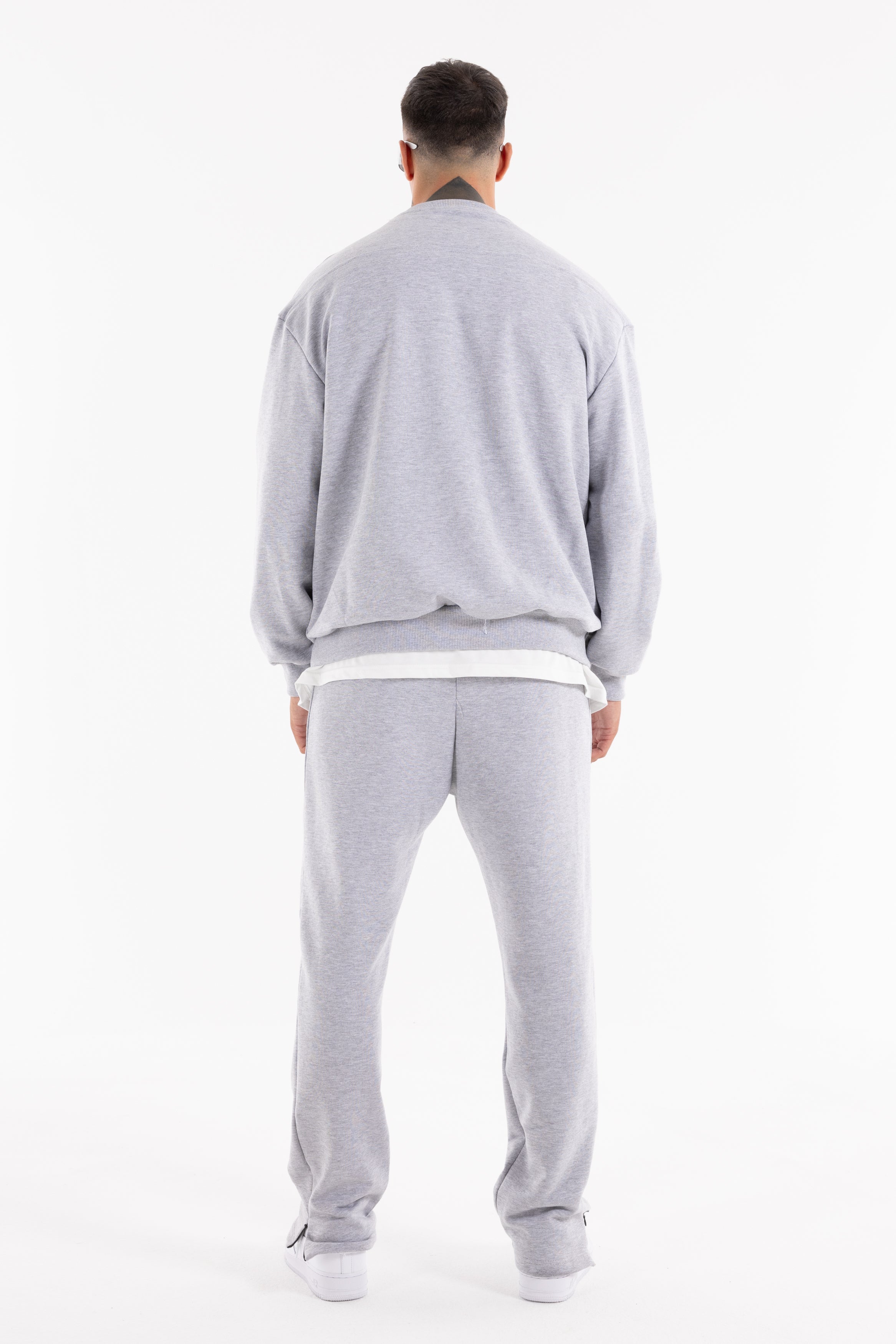 Sudadera Crewneck White Cortar Gris