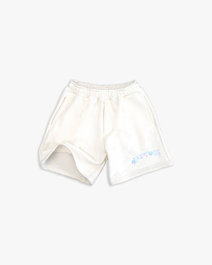 Pantalón corto holográfico blanco