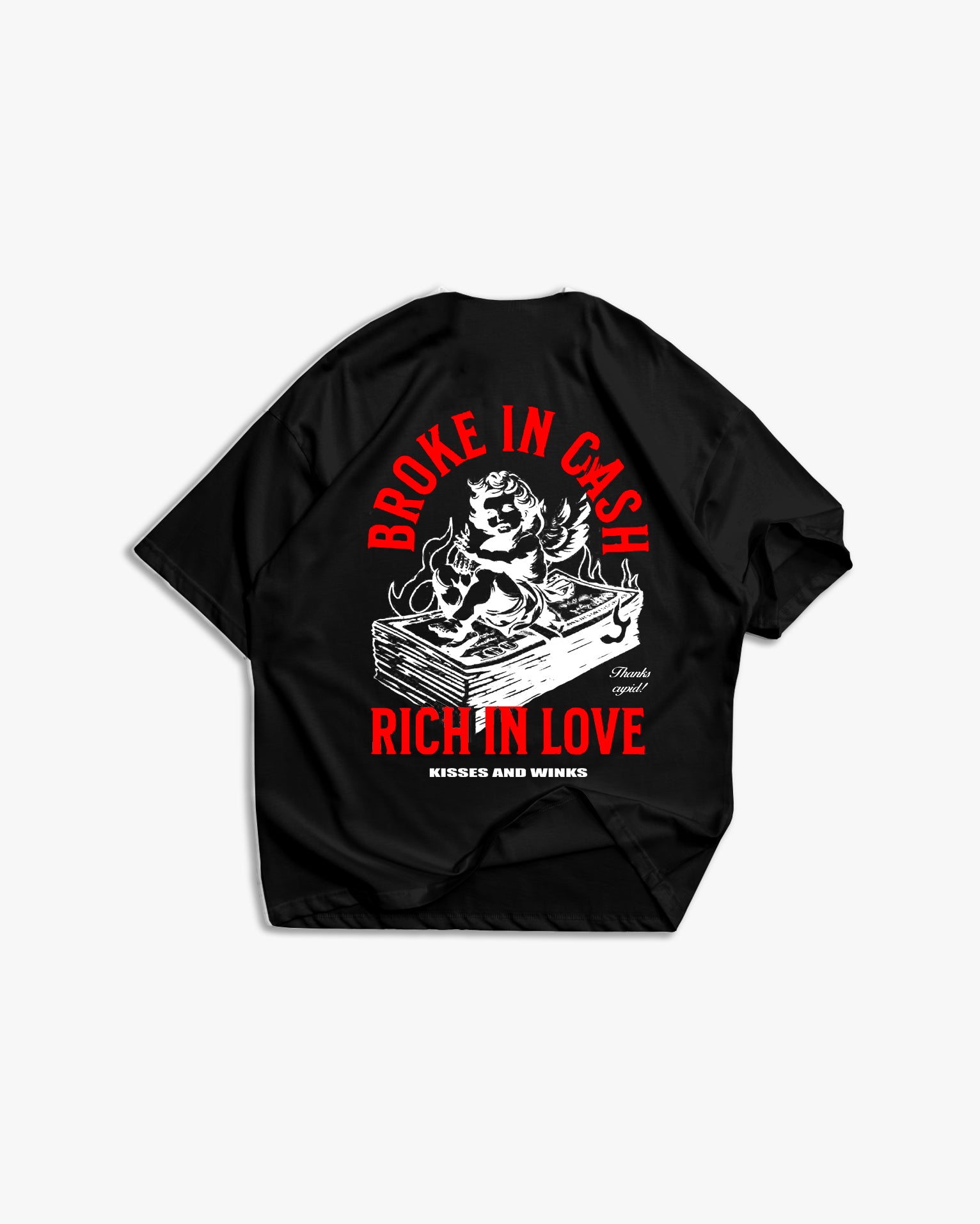 Camiseta Broke in Cash Negra