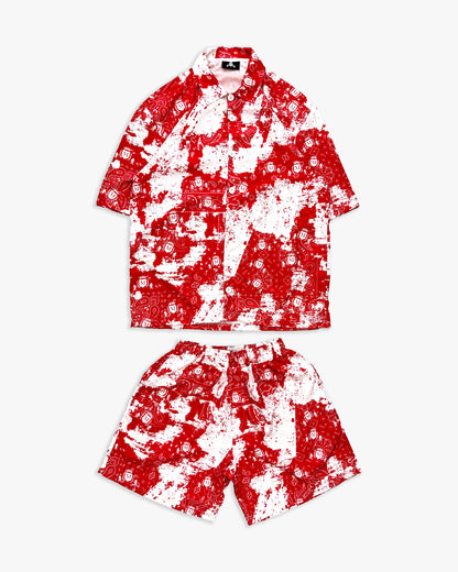 Coordinado Paisley Rojo