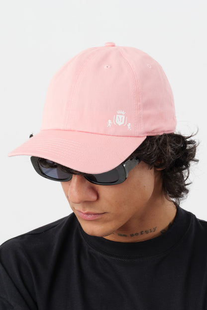 Gorra Rosa con Mini-Logo Blanco