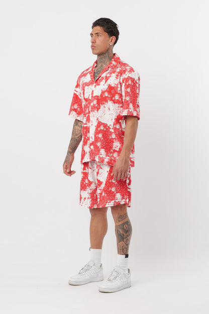 Coordinado Paisley Rojo