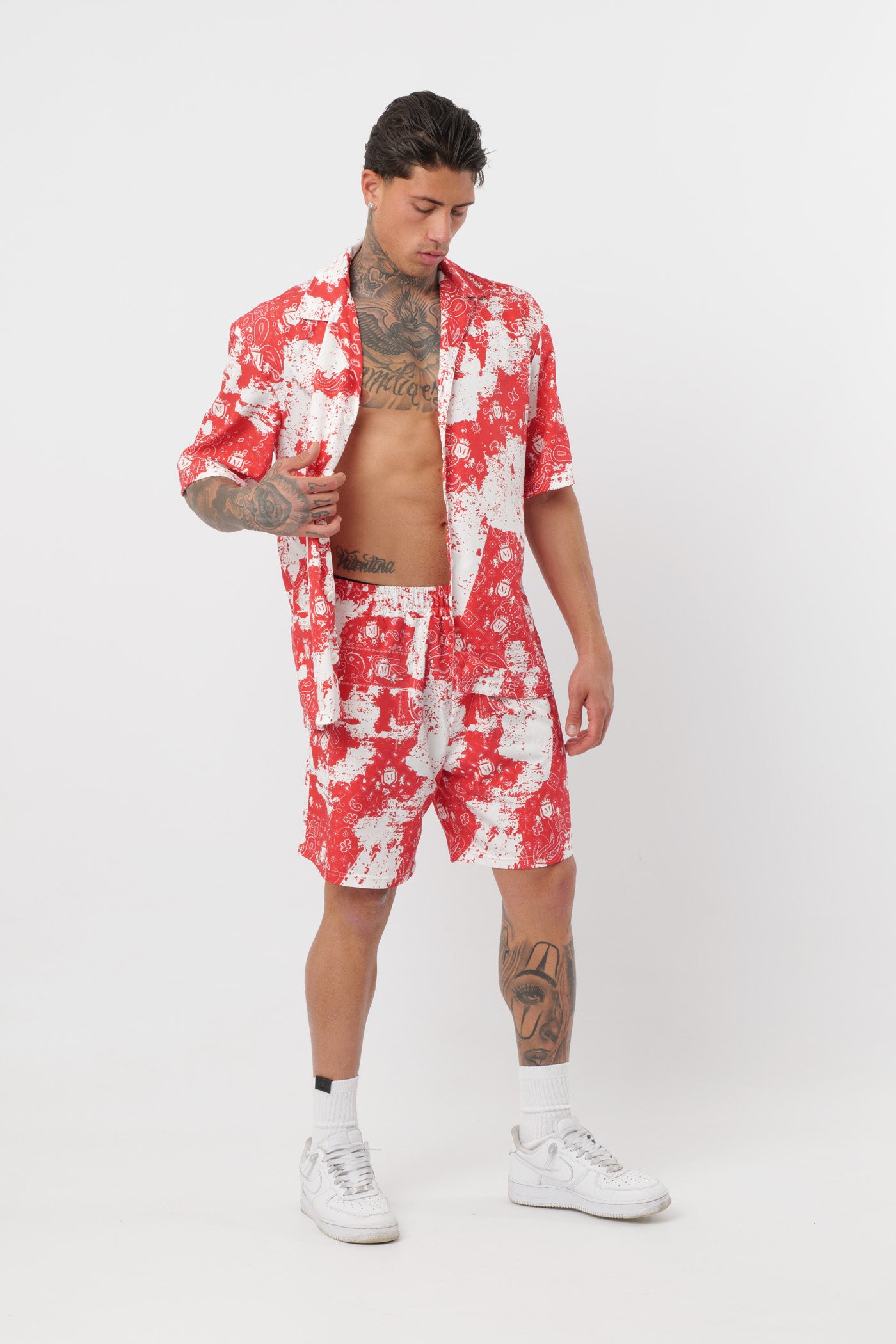 Coordinado Paisley Rojo