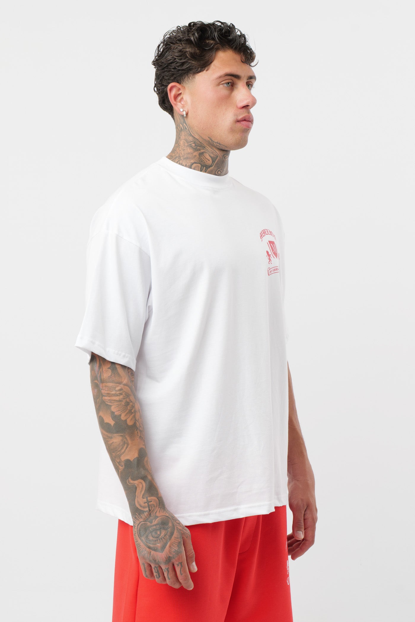 Camiseta Monarch Blanca Roja