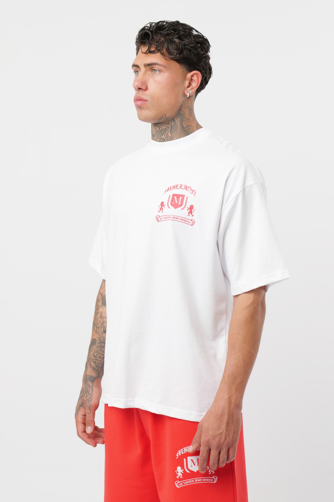 Camiseta Monarch Blanca Roja