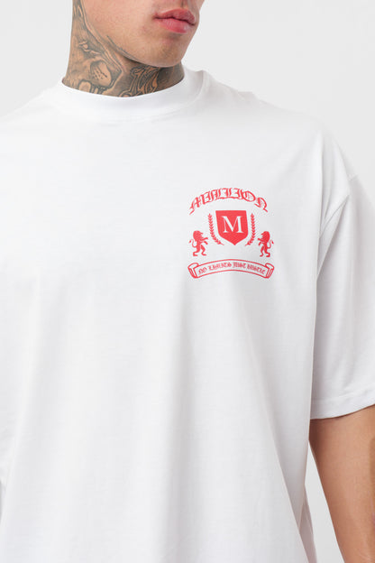 Camiseta Monarch Blanca Roja