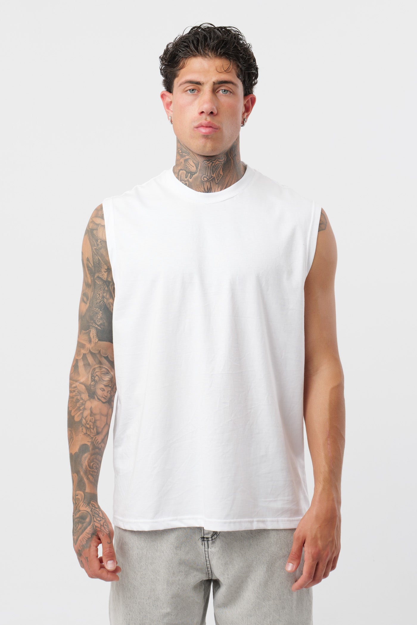 Camiseta de Tirantes Jersey Blanca