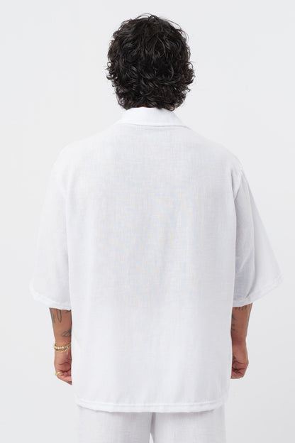 Conjunto de lino blanco