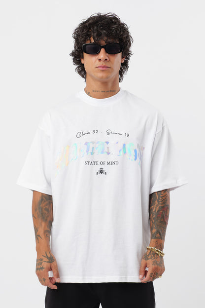 Camiseta blanca holográfica