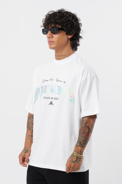 Camiseta blanca holográfica