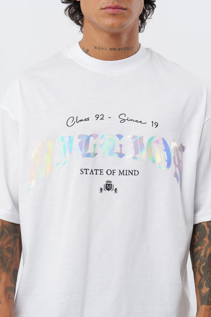 Camiseta blanca holográfica