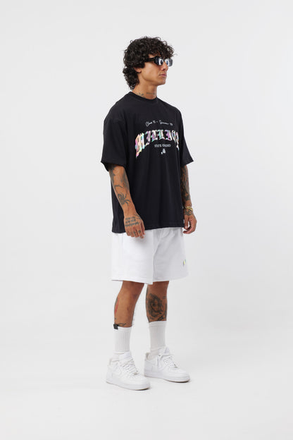 Camiseta negra holográfica
