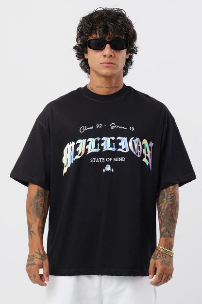 Camiseta negra holográfica