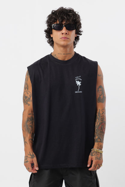 Camiseta de tirantes Dreams Negra