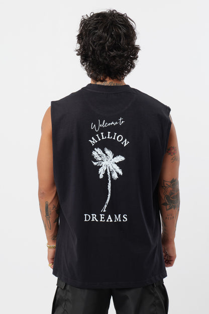 Camiseta de tirantes Dreams Negra