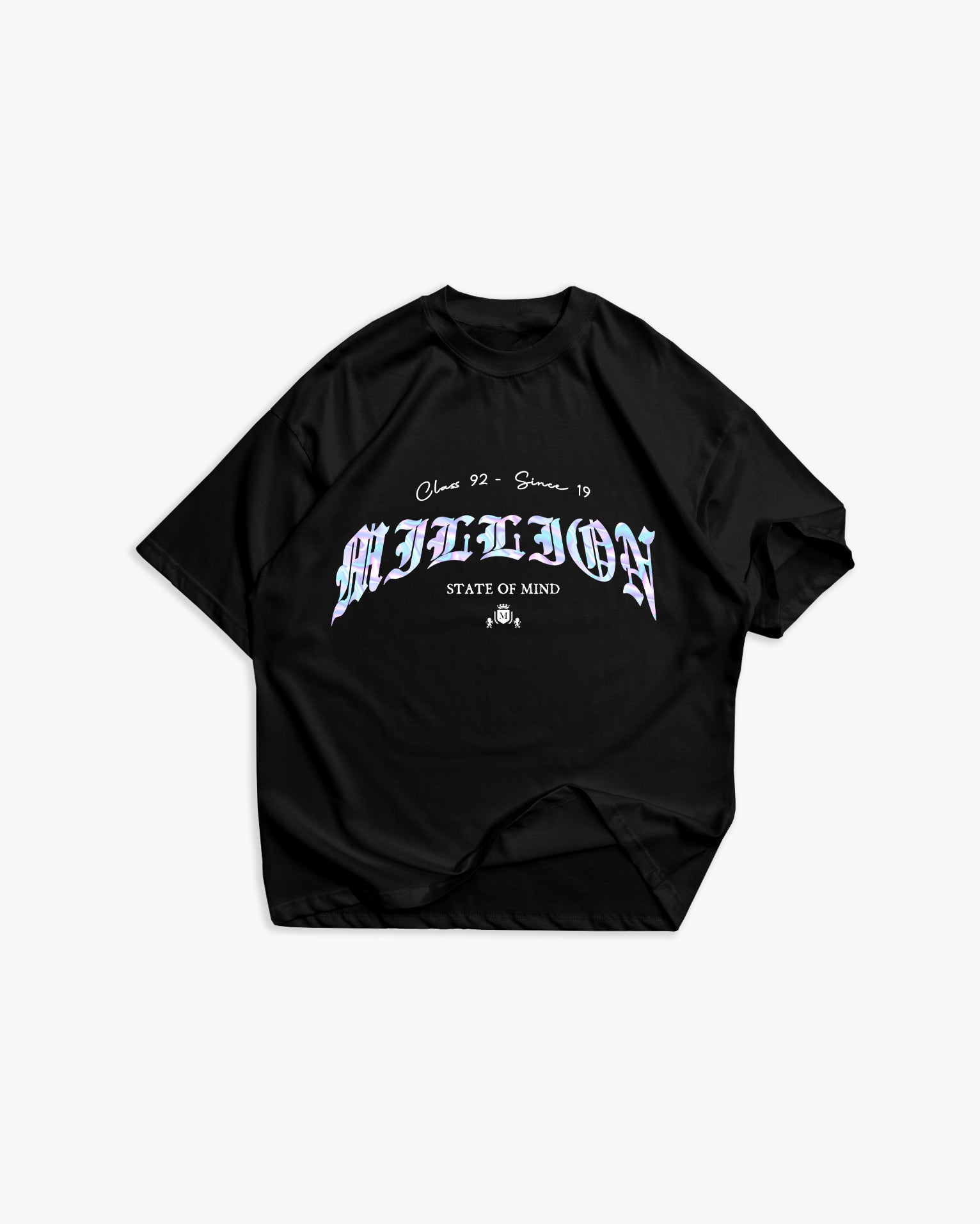 Camiseta negra holográfica