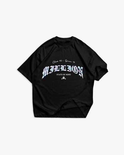 Camiseta negra holográfica