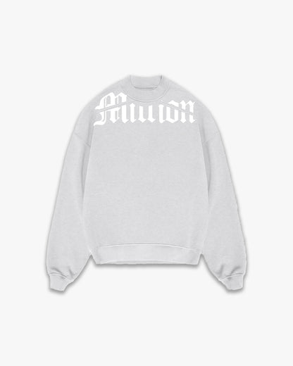 Sudadera Crewneck White Cortar Gris